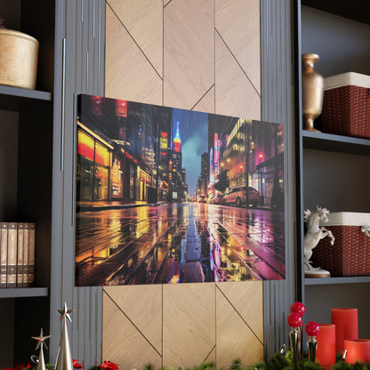 Wet City Canvas Art