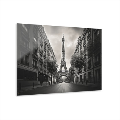 Tower Road, Black and White, Landscape Concept Style, Acrylic Wall Art