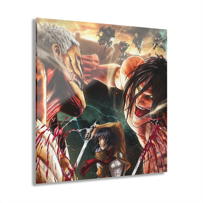 Attack Titan Battle, AOT, Anime, Concept Style, Acrylic Wall Art