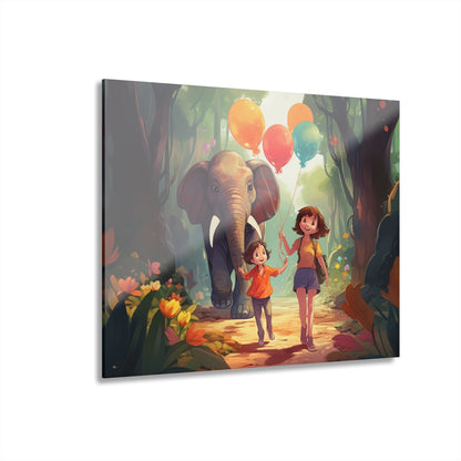 Safari Walk, Child's Room, Concept, Acrylic Wall Art