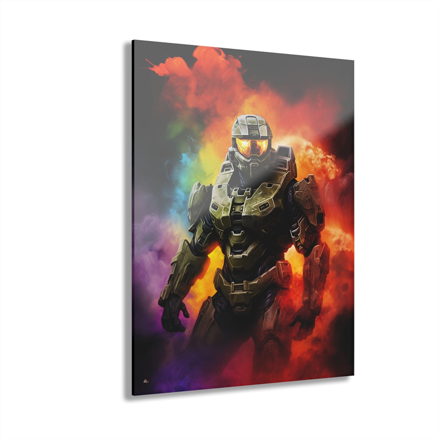 Master Chief, Halo, Video Game, Concept Style, Color Splash, Acrylic Wall Art