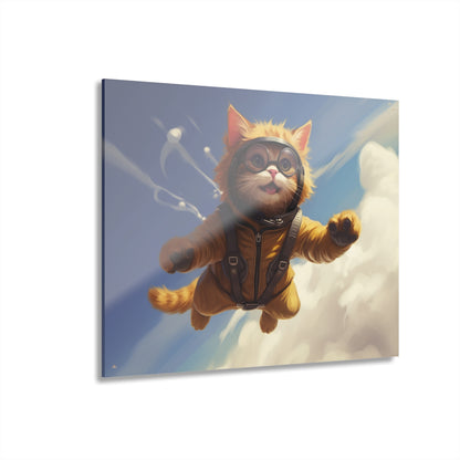 Sky Kitty, Cat, Animal Concept Style, Acrylic Wall Art