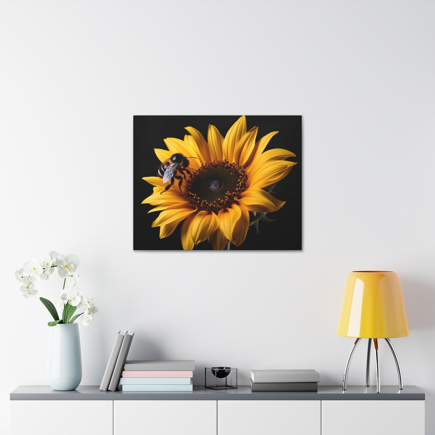 Bumblebee Sunflower Canvas Art