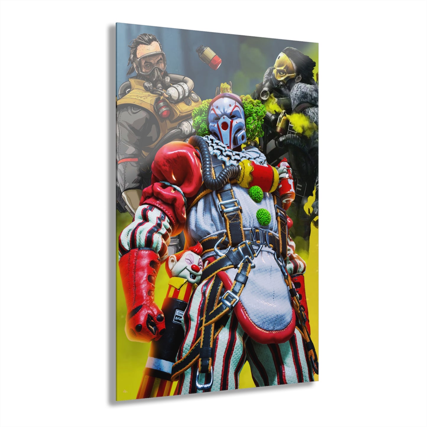 Caustic's Chromatic Carnival, Apex Legend Fan Concept Style, Acrylic Wall Art