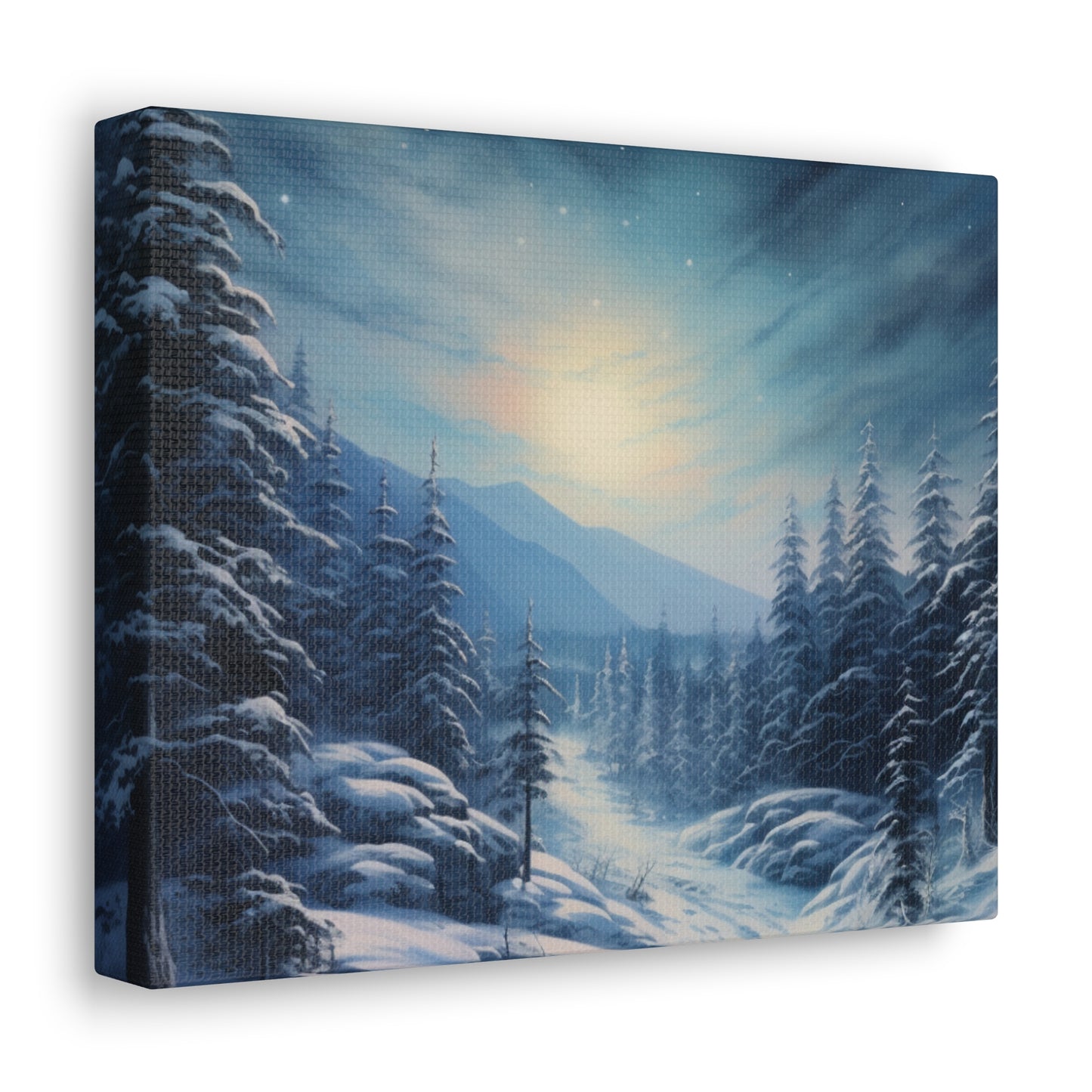 Moonlit Snow Canvas Art