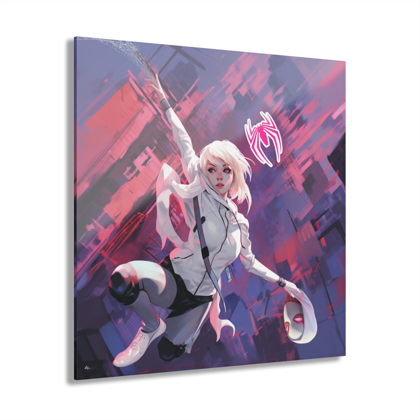 Spider Gwen, Pop Culture, Spiderman Concept Style, Acrylic Wall Art