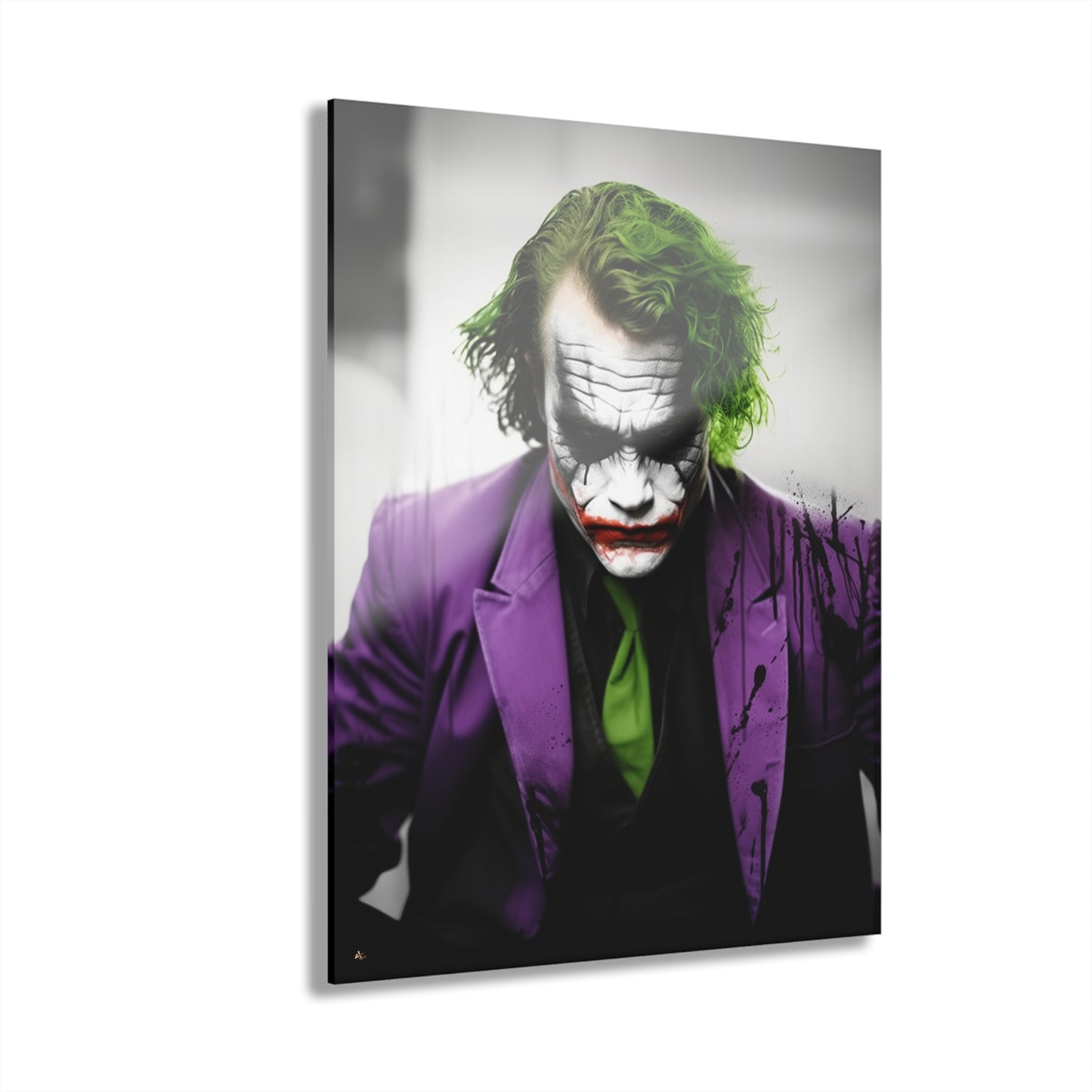 Heath Joker, Comic, DC Color Splash, Movies, Concept Style, Acrylic Wall Art