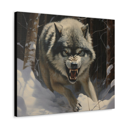 Feral Wolf Canvas Art