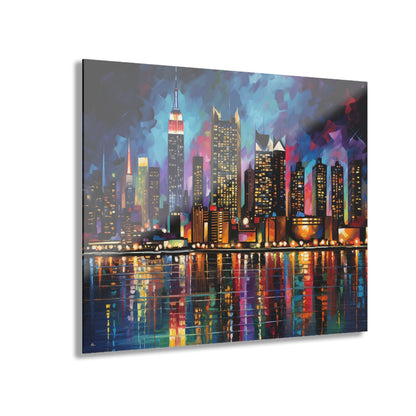 NYC, Abstract Landscape, Concept Style, Acrylic Wall Art