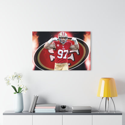 Nick Bosa, 49ers Fan Concept, Acrylic Wall Art