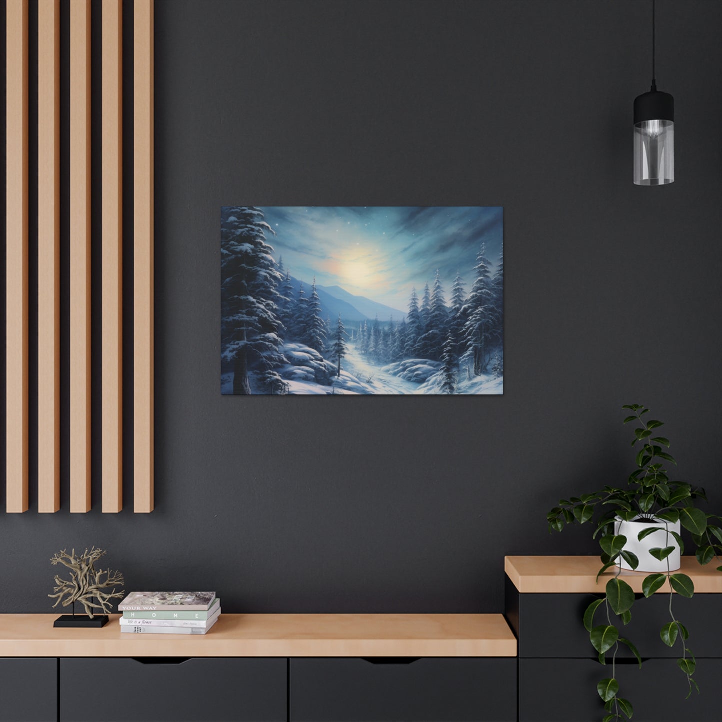 Moonlit Snow Canvas Art