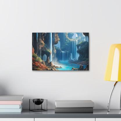 Waterfall Oasis Canvas Art