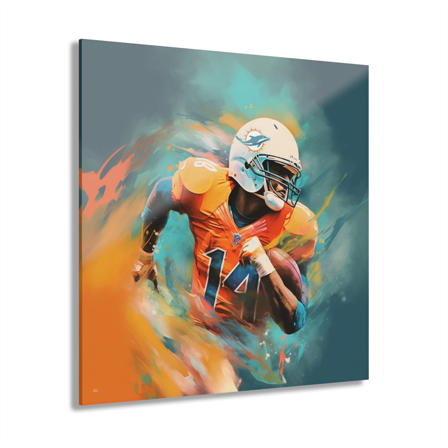 Dolphins Euphoria, Miami, football, Fan Concept Style, Acrylic Wall Art