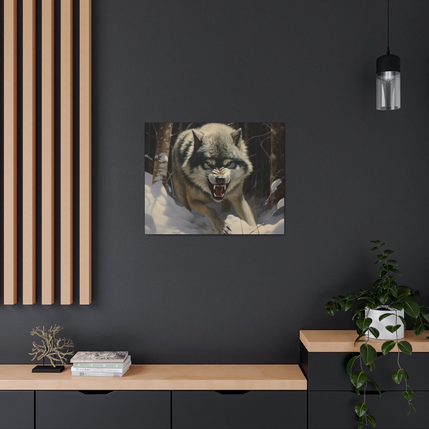 Feral Wolf Canvas Art