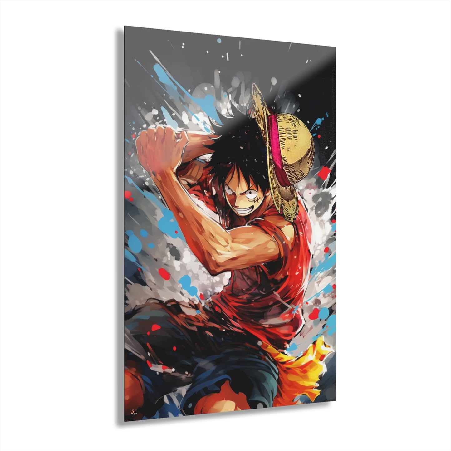 King of the Pirates, Luffy, Anime, Color Splash, Concept, Acrylic Wall Art