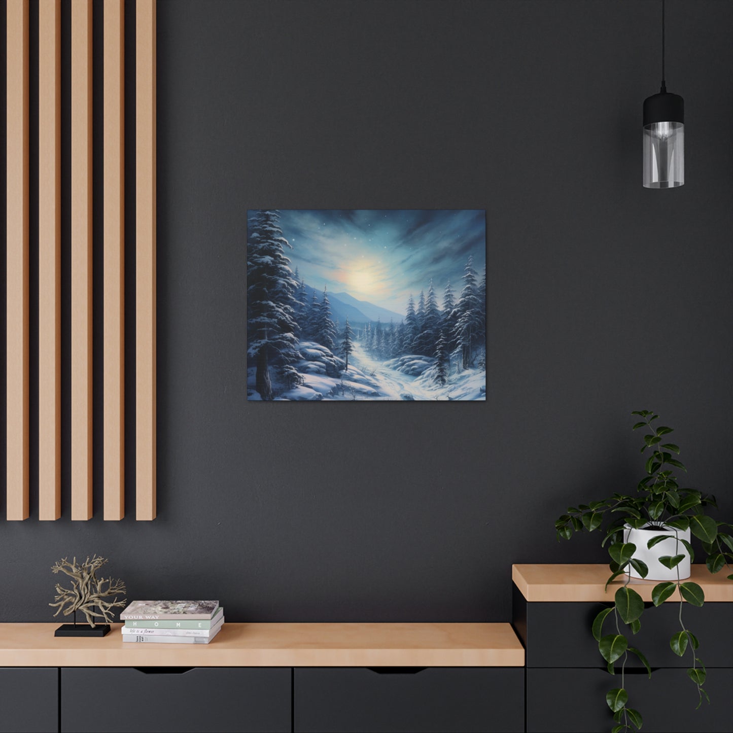 Moonlit Snow Canvas Art