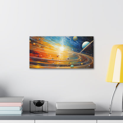 Arklo Art, Multiverse, galaxy, planets, sun, stars, Canvas Gallery Wraps