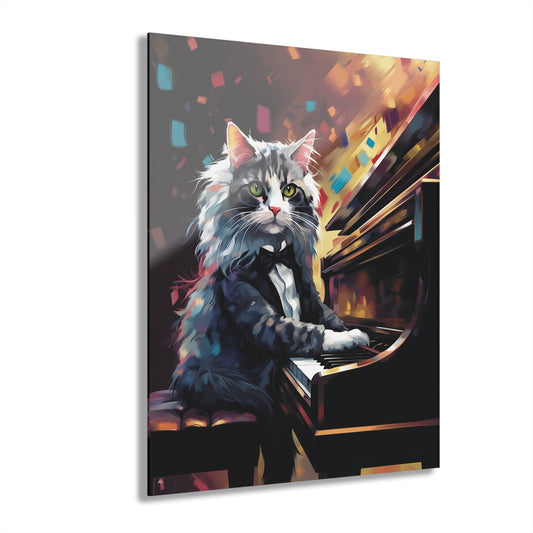 Meozart, Cat, Animal Concept Style, Acrylic Wall Art