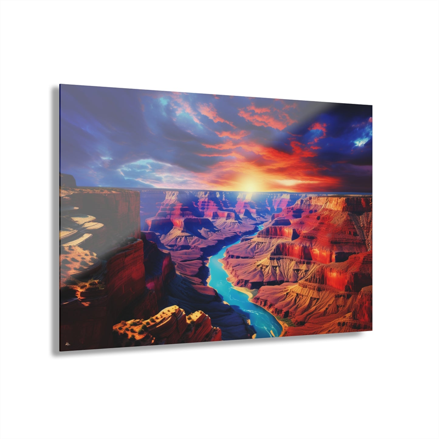 Grand Sunset, Landscape, Concept, Acrylic Wall Art