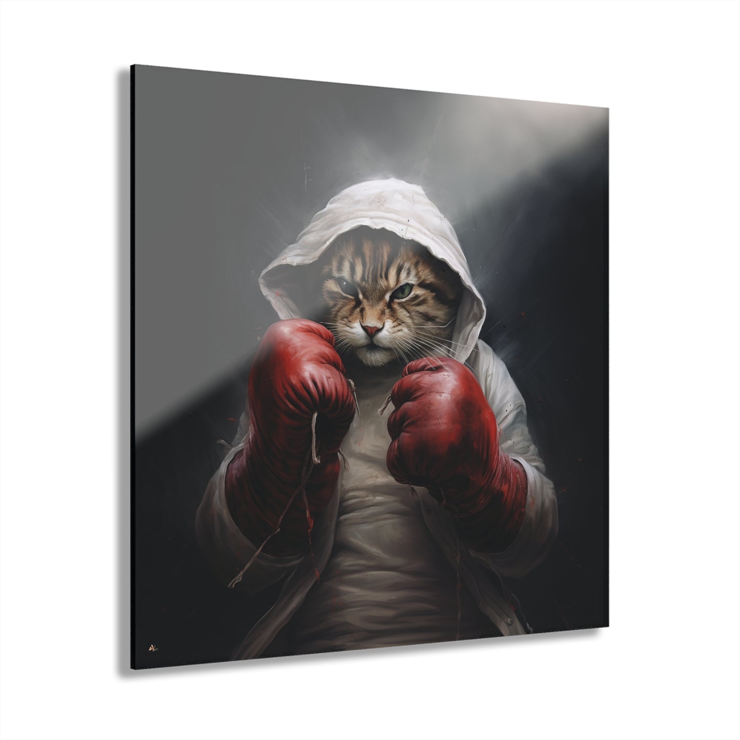 Gritty Kitty, No Background, Cat, Animal Concept Style, Acrylic Wall Art