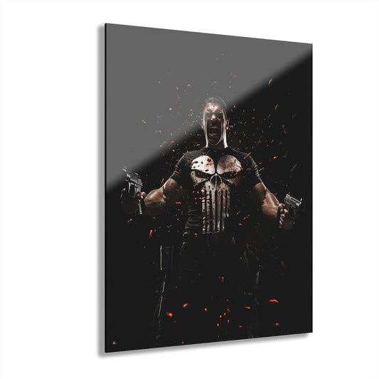 Punisher Berserk, Marvel Color Splash, Concept Style, Acrylic Wall Art