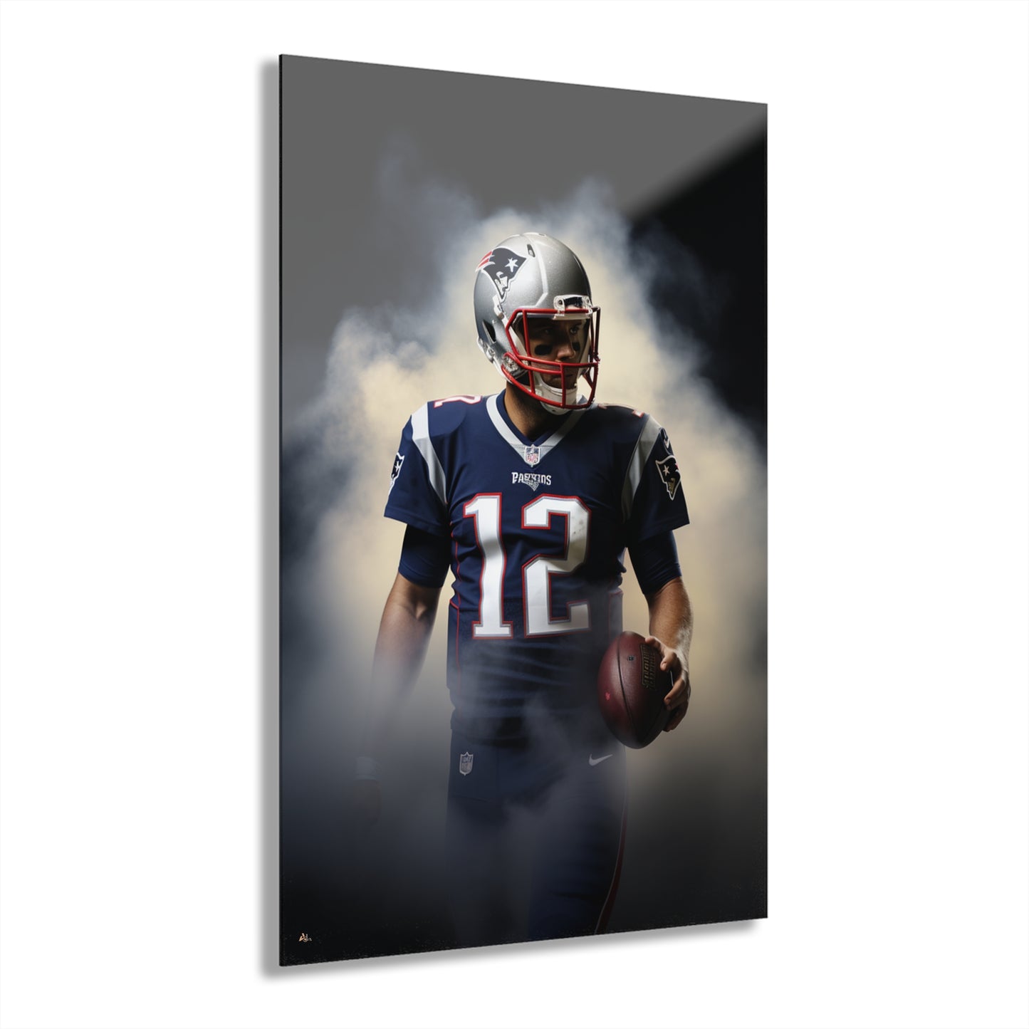 Patriots, Football Fan, TB12 Smoke Concept Style, Acrylic Wall Art