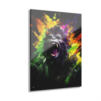 Primal Spirit, Gorilla, Animal Concept Style, Acrylic Wall Art