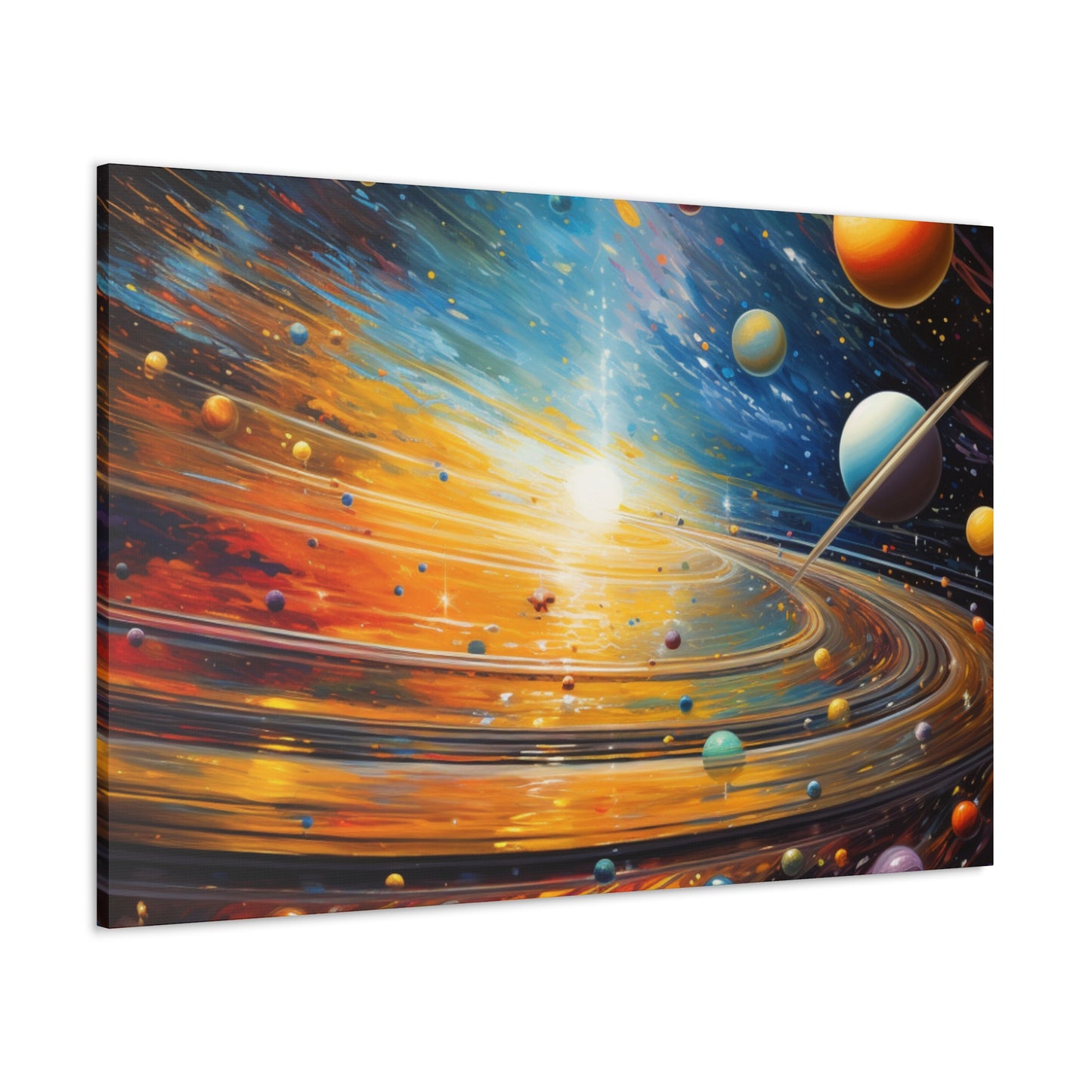 Arklo Art, Multiverse, galaxy, planets, sun, stars, Canvas Gallery Wraps