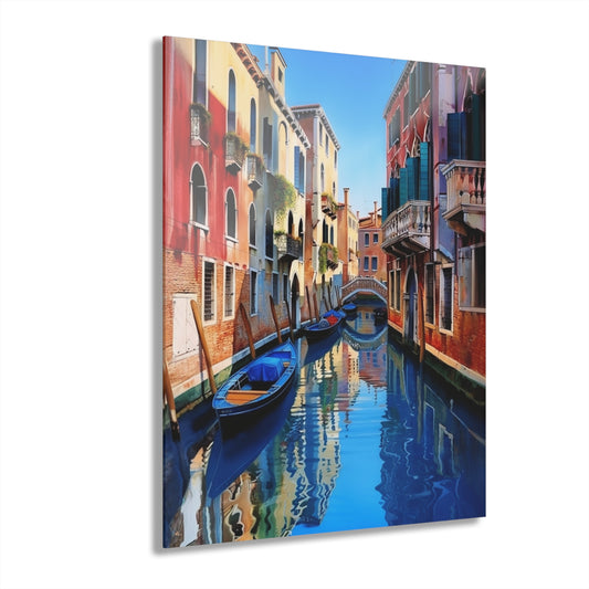 Venice Canal, Landscape, Location, Concept, Acrylic Wall Art