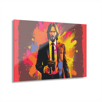 Mr. Wick, John Wick Movie, Colorsplash Concept Style, Acrylic Wall Art