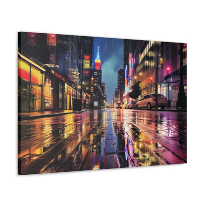 Wet City Canvas Art