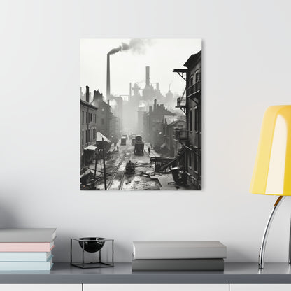 Industrial City, Black and White, Concept Style, Acrylic Wall Art