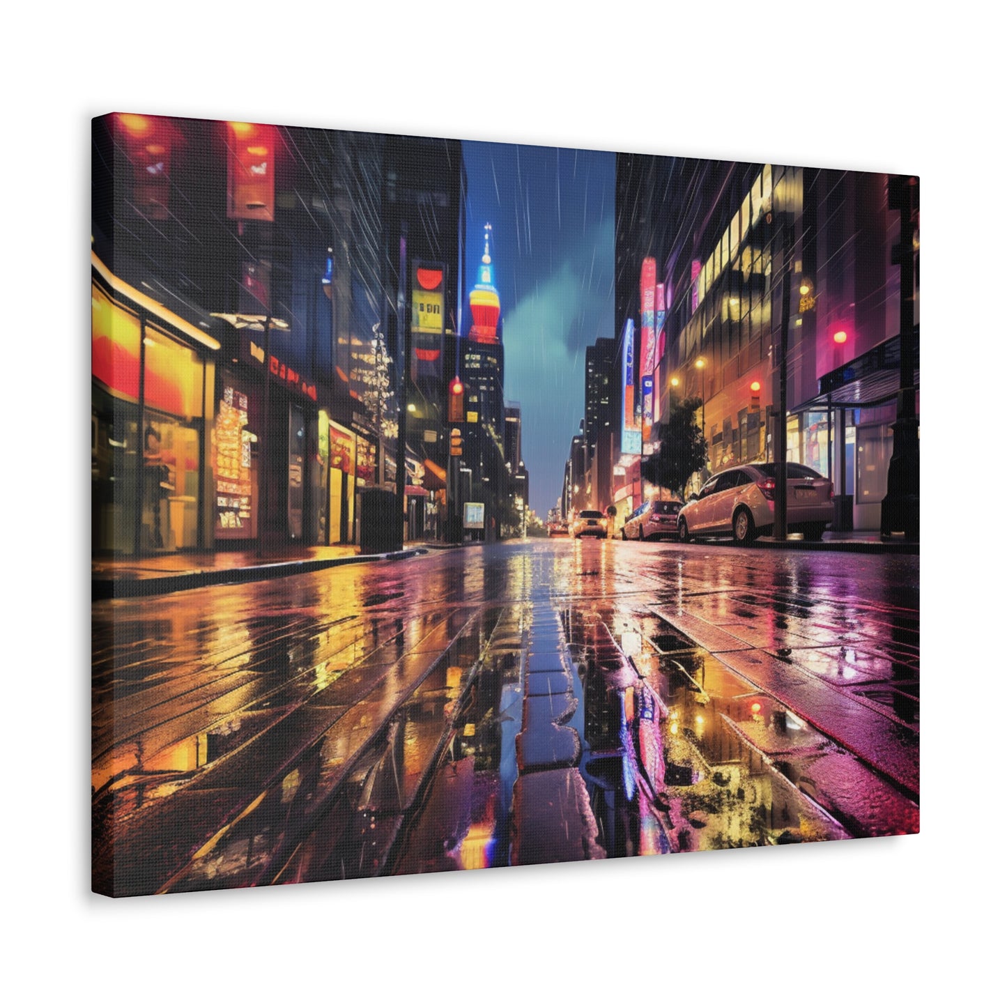 Wet City Canvas Art