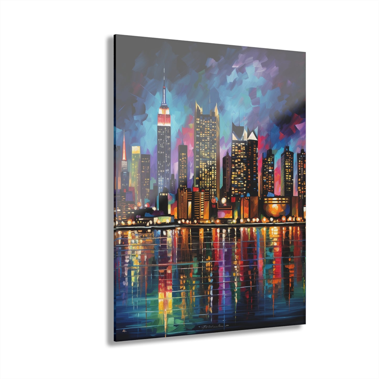 NYC, Abstract Landscape, Concept Style, Acrylic Wall Art