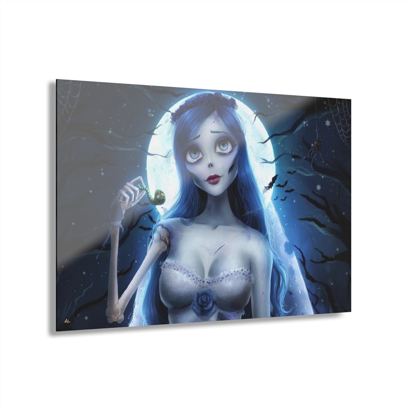 Graveyard Bride, Corpses' Bride, Animated Color Splash, Concept Style, Acrylic Wall Art