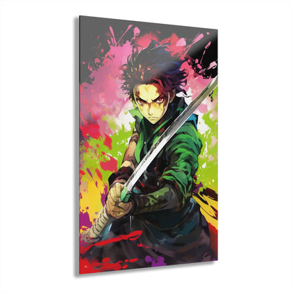 Tanjiro, Slayer, Anime, Color Splash, Concept, Style, Acrylic Wall Art