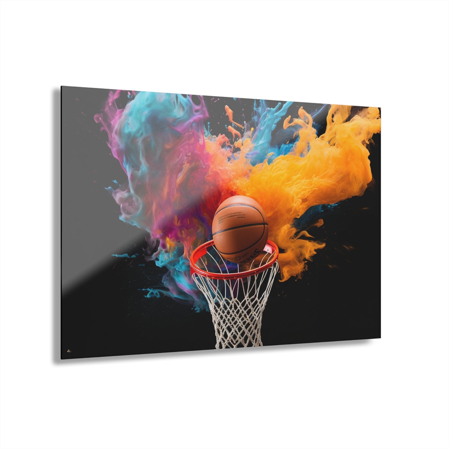 Hoop Dreams, No Background Concept Style, Acrylic Wall Art