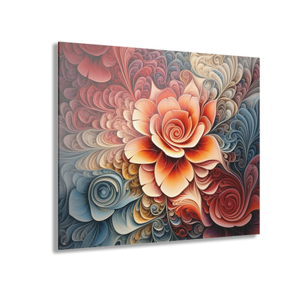 Floral Tsunami, Decorative, Concept, Acrylic Wall Art