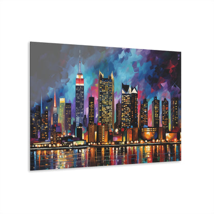 NYC, Abstract Landscape, Concept Style, Acrylic Wall Art