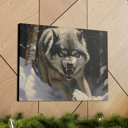 Feral Wolf Canvas Art