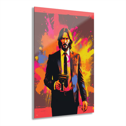 Mr. Wick, John Wick Movie, Colorsplash Concept Style, Acrylic Wall Art