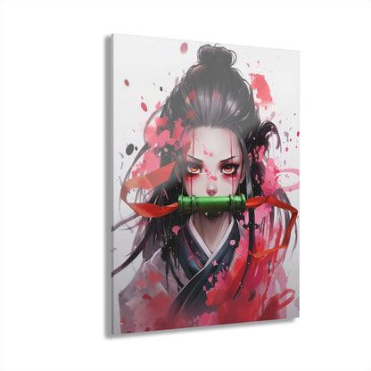 Nezuko, Anime, Demon Slayer, Color Splash, Concept, Style, Acrylic Wall Art