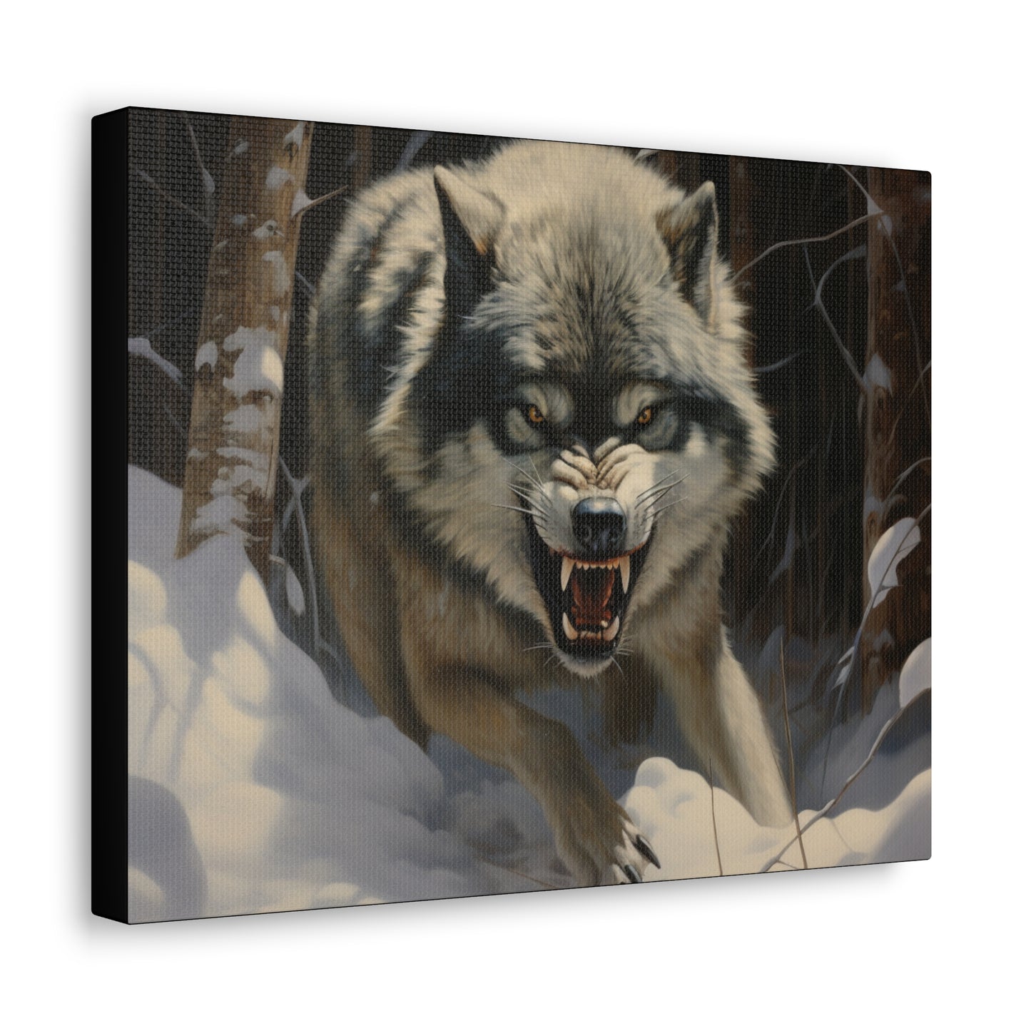 Feral Wolf Canvas Art