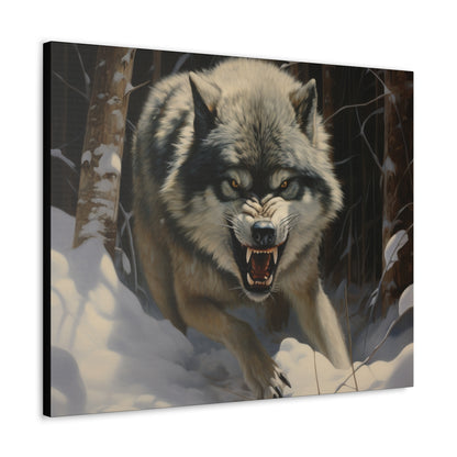 Feral Wolf Canvas Art