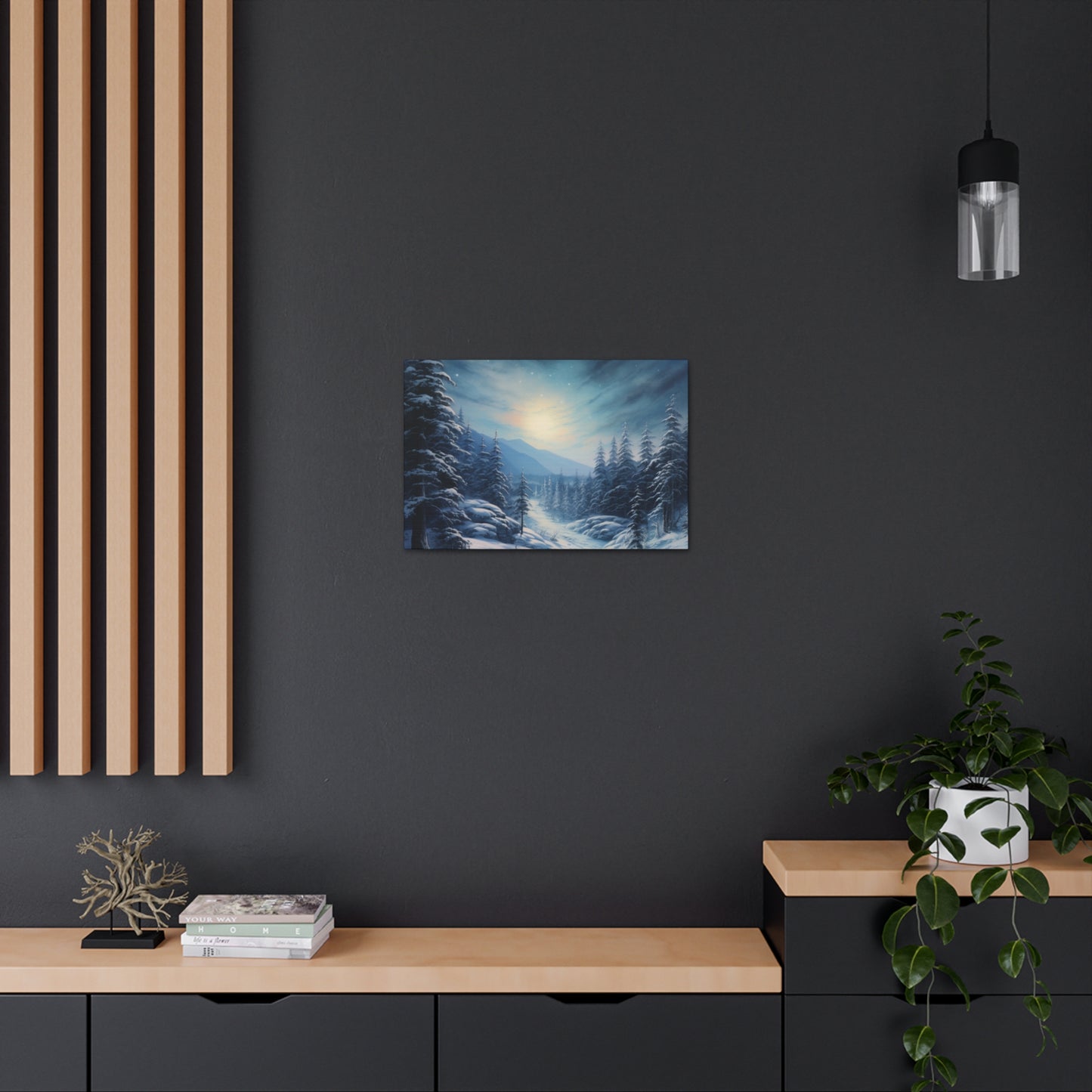 Moonlit Snow Canvas Art