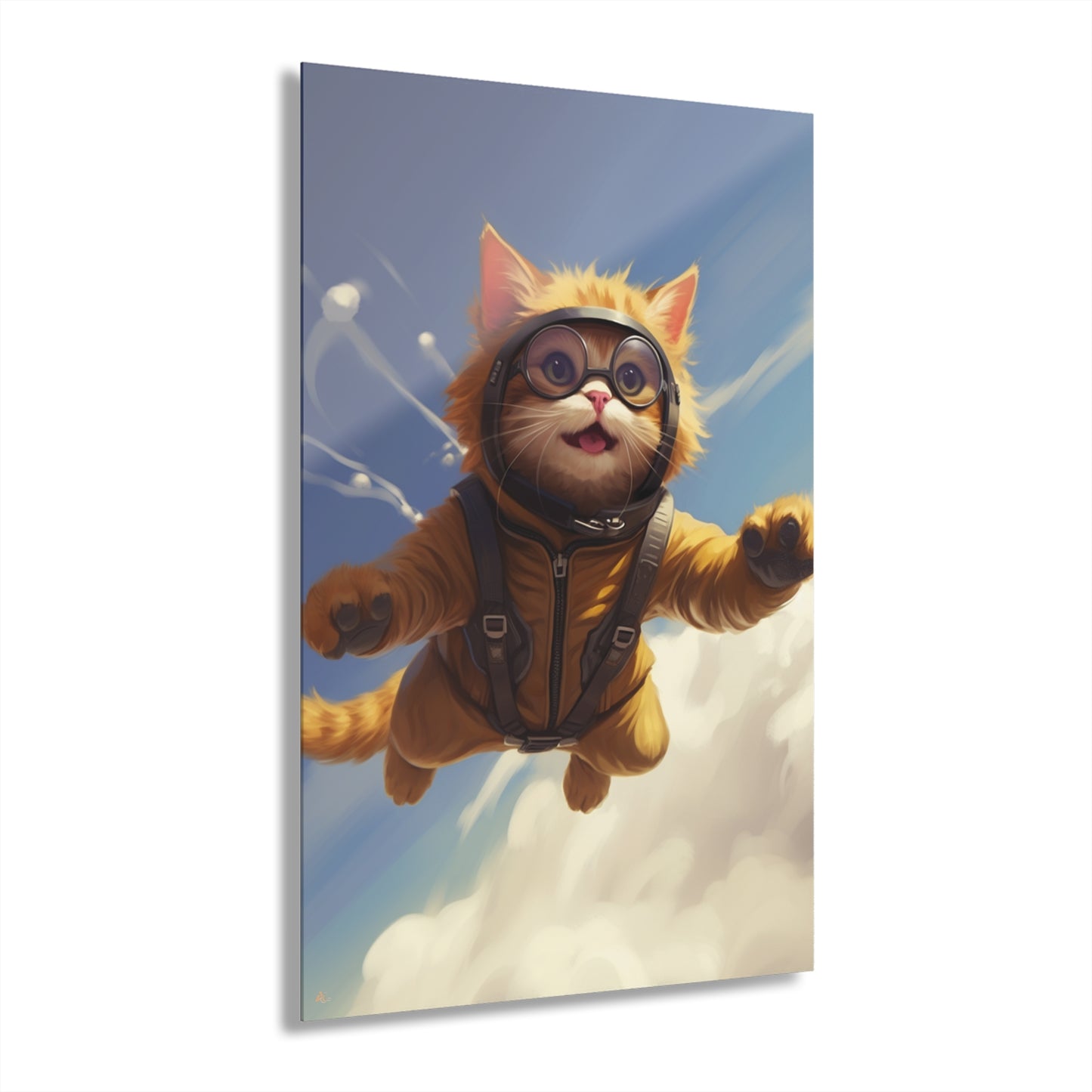 Sky Kitty, Cat, Animal Concept Style, Acrylic Wall Art