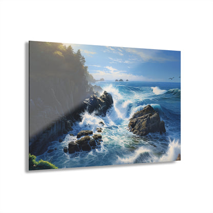 Cliffside, Landscape Concept Style, Acrylic Wall Art