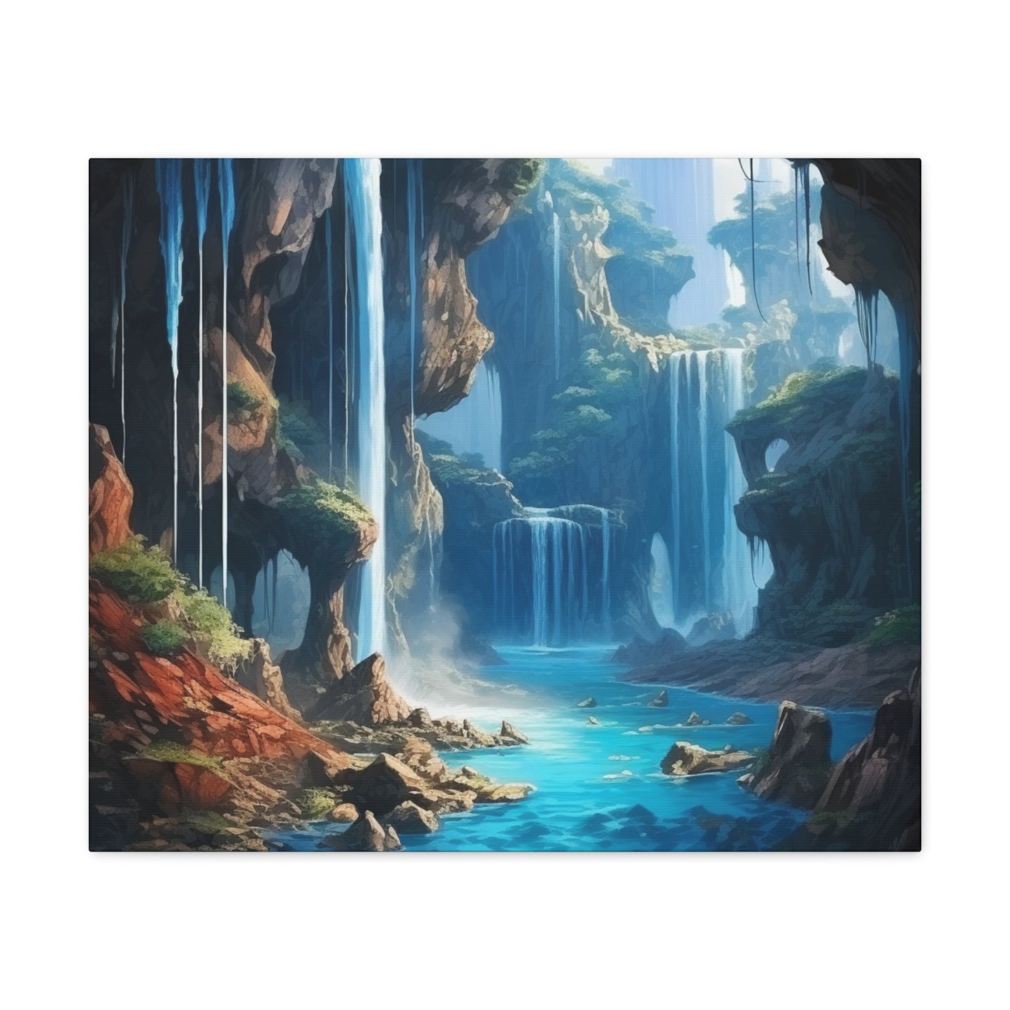 Waterfall Oasis Canvas Art