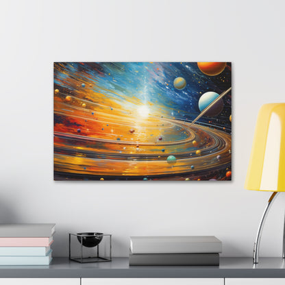 Arklo Art, Multiverse, galaxy, planets, sun, stars, Canvas Gallery Wraps