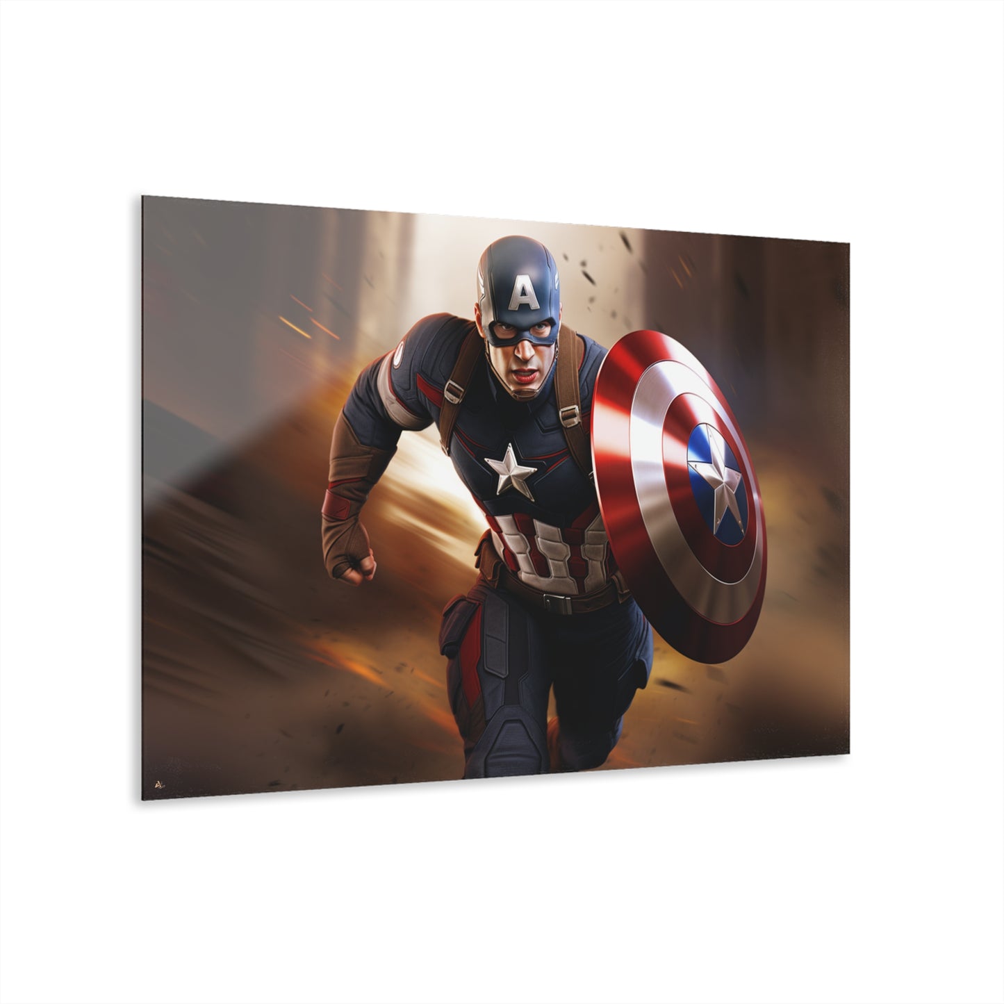 Captain America, Chris Evans, Marvel Color Splash, Concept Style, Acrylic Wall Art